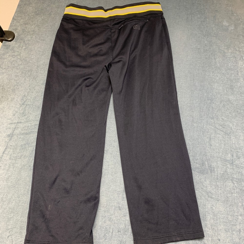 A|X Armani Exchange Track Pants Mens XL Black Logo Elastic Waist Slash Pockets